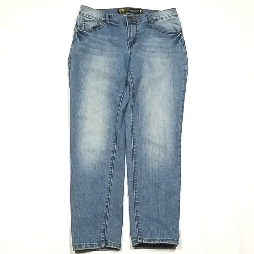 🎁5/$25 Boyfriend Fit Jeans Womens 5 Blue Denim Low Rise Slouchy Fit Pocket